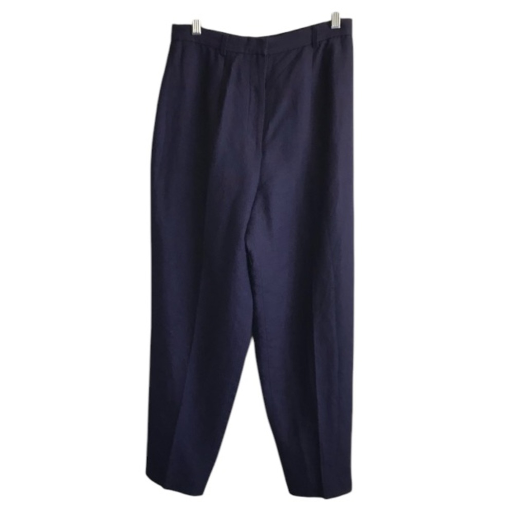 🔴 4/$15 Embassy Row Petites Women’s 10P linen rayon blend navy lined pants EUC